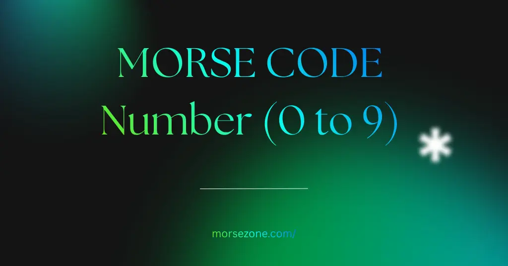 morse code numbers 
